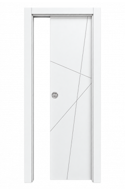 Porta MOD. 7505 Laccato Bianco incisa Scorrevole Int.