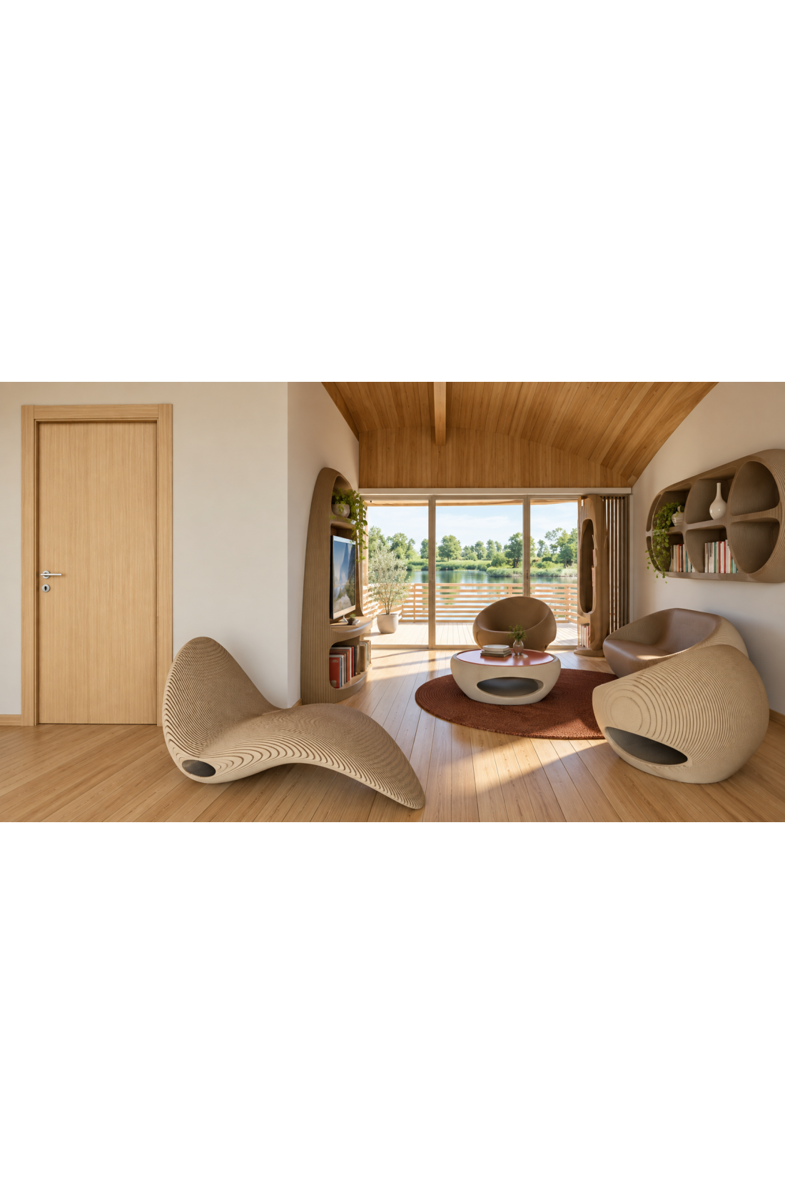 VERSIONE BATTENTE Porta Mod. 7030 Rovere Naturale Vert.