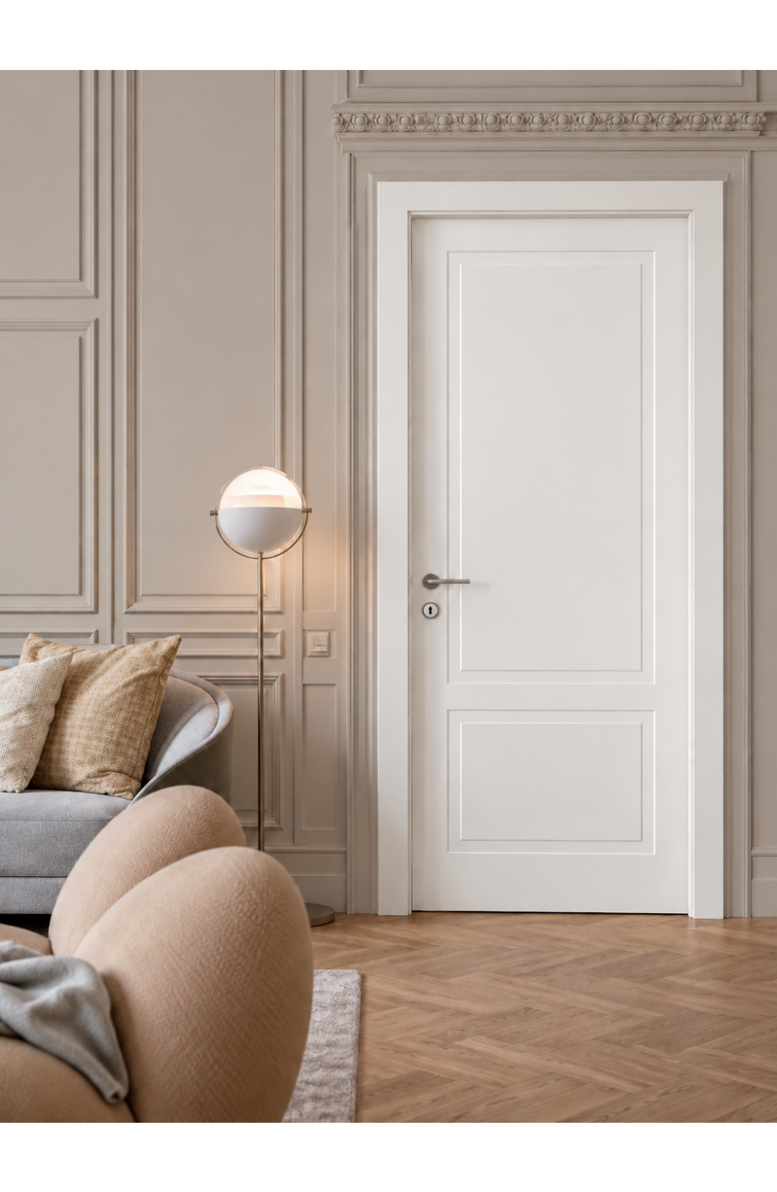 Porta Mod. 7510 Laccato Bianco Pantografata -ambiente