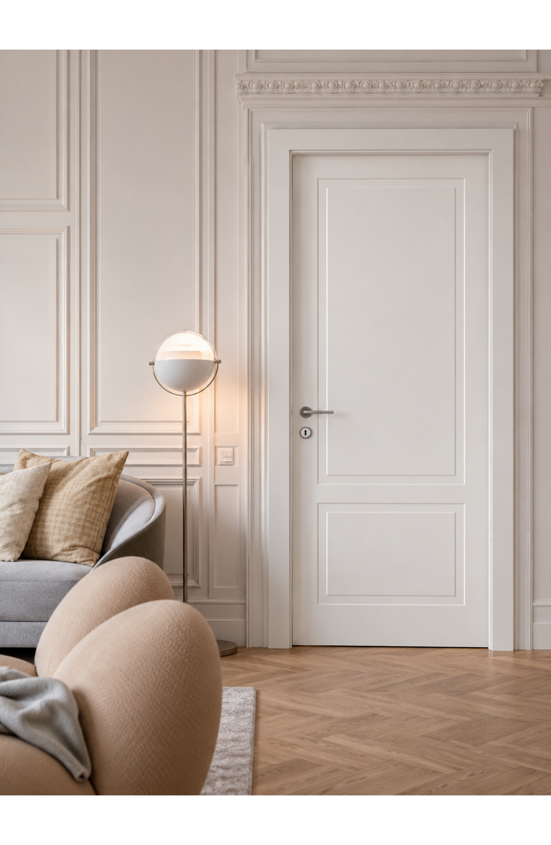 Porta Mod. 7510 Laccato Bianco Pantografata -ambiente