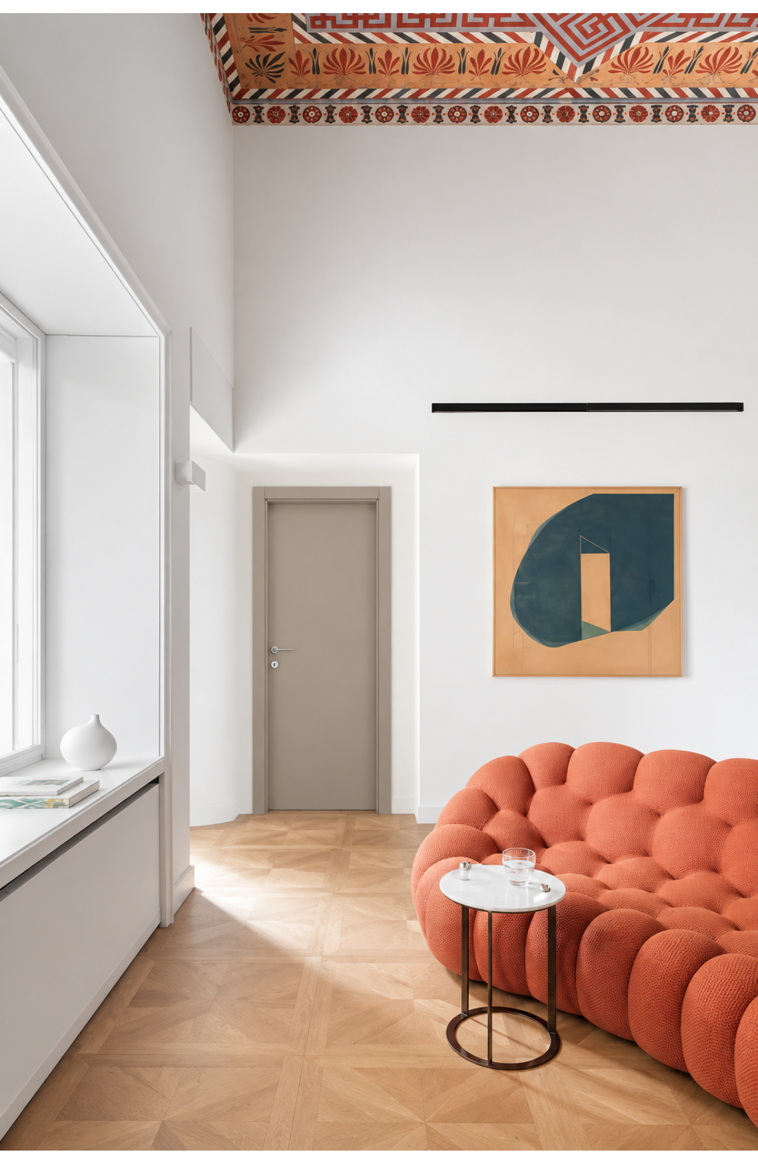Porta  MOD. 7600 Laccato Grigio Tortora-ambientata 