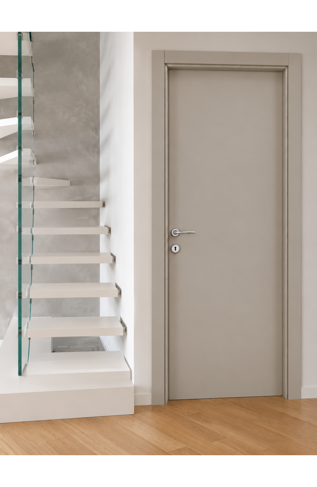 Porta  MOD. 7600 Laccato Grigio Tortora-ambiente