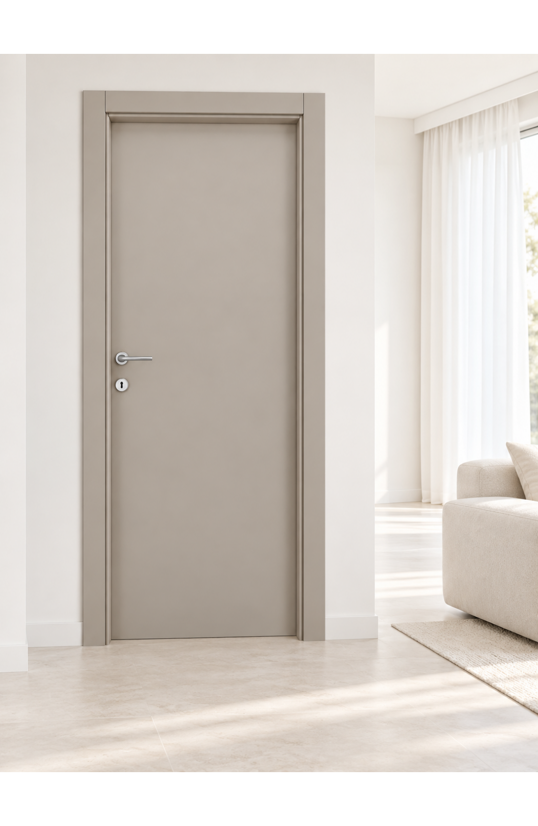 Porta  MOD. 7600 Laccato Grigio Tortora-ambiente