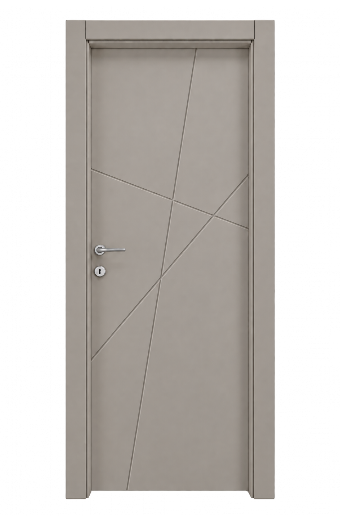 Porta Mod. 7605 Laccato Grigio Tortora incisa