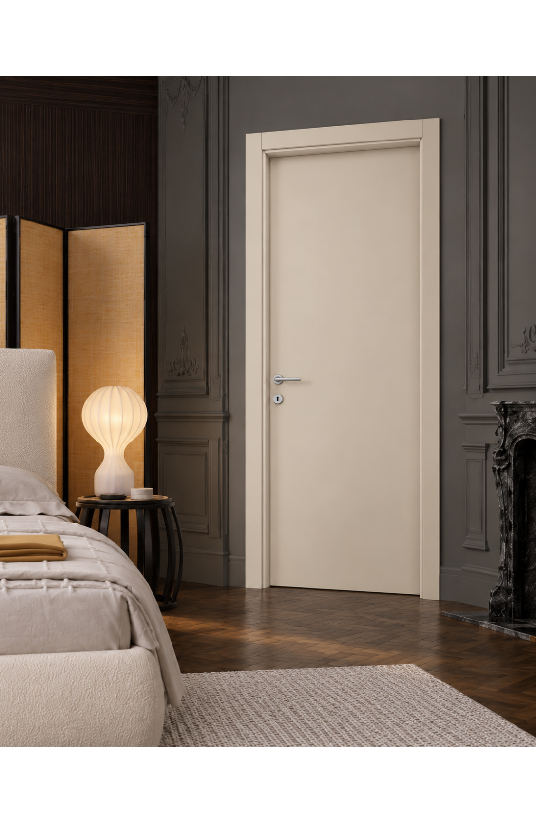 Porta  MOD. 7700 Laccato Beige- ambientata 