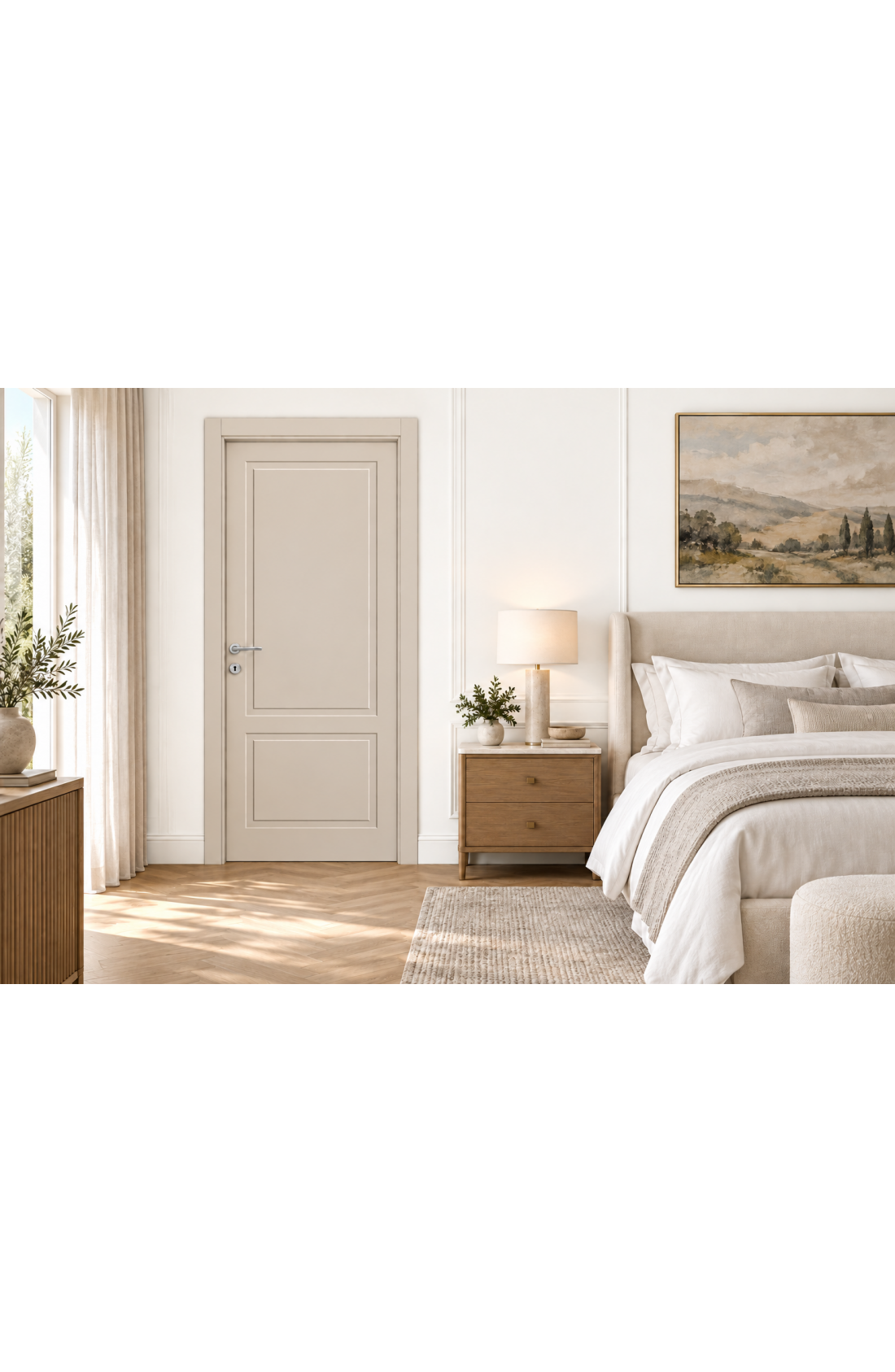 Porta Mod. 7710 Laccato Beige Pantografata-ambiente