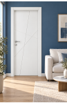 Versione battente porta mod. 7505 Laccata Bianco incisa 