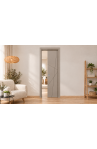Porta Mod. 7605 Laccato Grigio Tortora incisa Scorrevole int.-ambiente