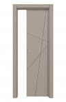 Porta Mod. 7605 Laccato Grigio Tortora incisa Scorrevole int.