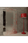 Rouge vetro satinato con disegno rosso