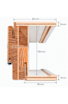 SEZIONE TELAIO LEGNO LISTELLARE QUOTATO