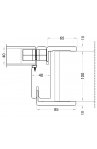Sezione tecnica quotata telaio/ coprifili 